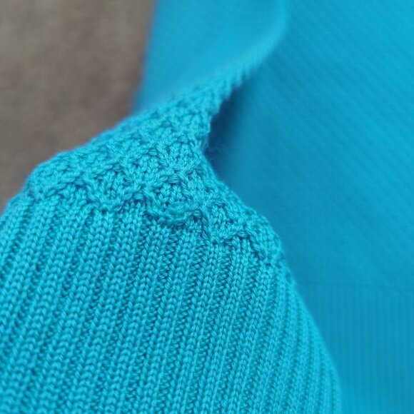 St. John Boatneck Wool Sweater Blue Size Medium - Picture 5 of 9